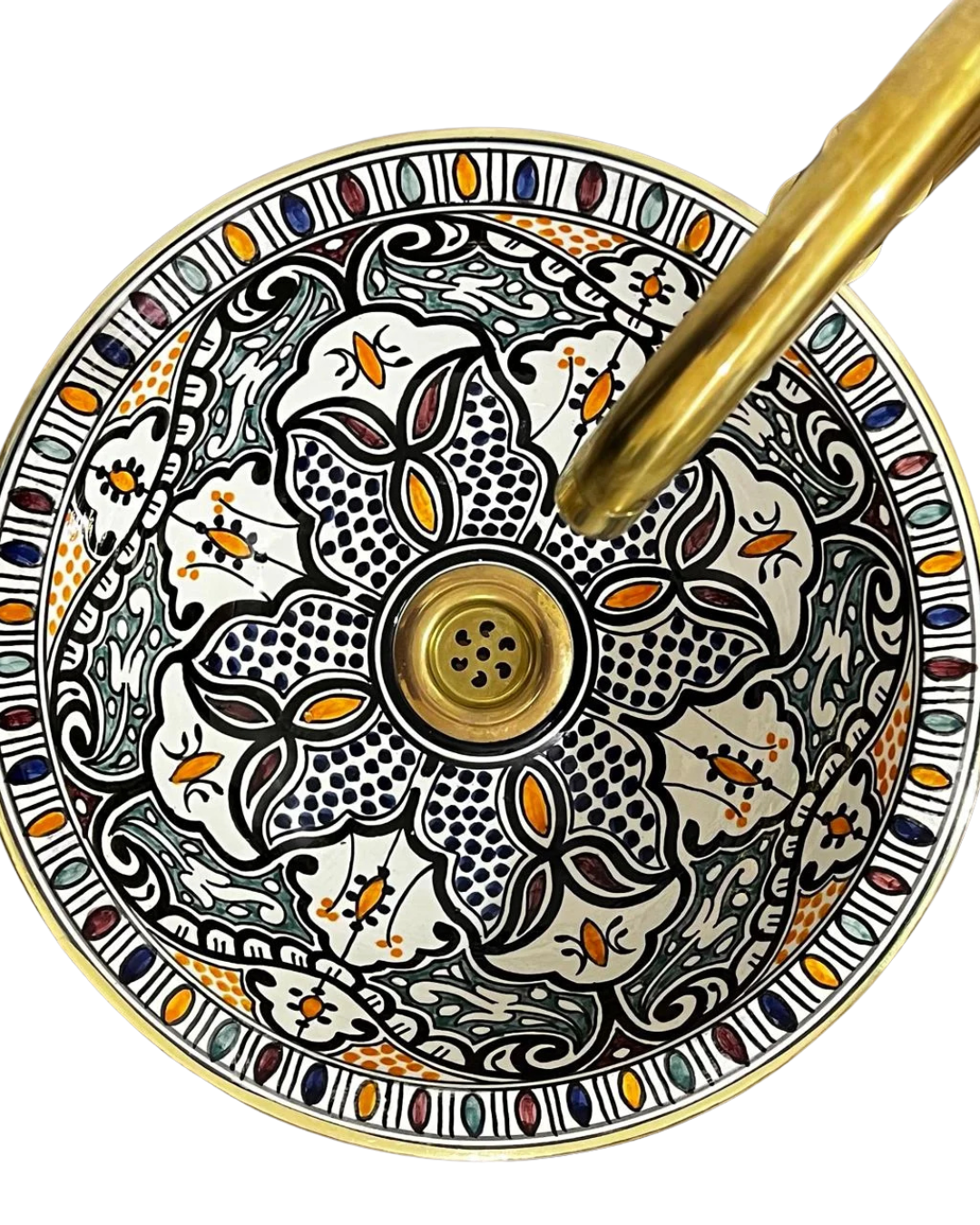 Hand-drawn Moroccan ceramic sink Elegance Mosaic - Maroko Dekor
