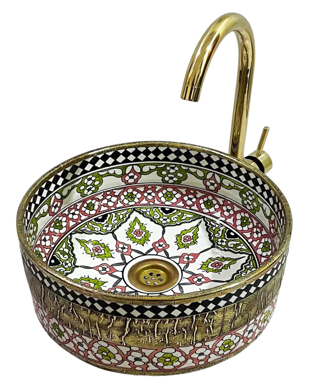 Hand-drawn Moroccan ceramic sink Riad mosaic - Maroko Dekor