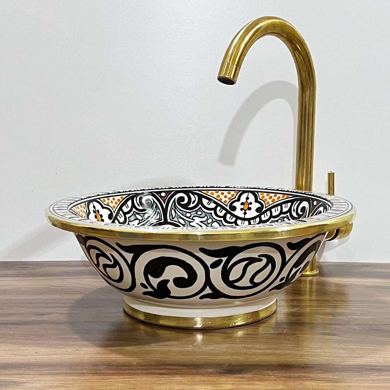 Hand-drawn Moroccan ceramic sink Elegance Mosaic - Maroko Dekor