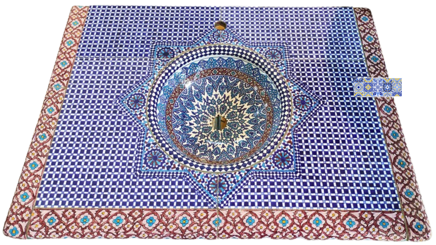 Ceramic Table Sink Moroccan Handmade - Maroko Dekor