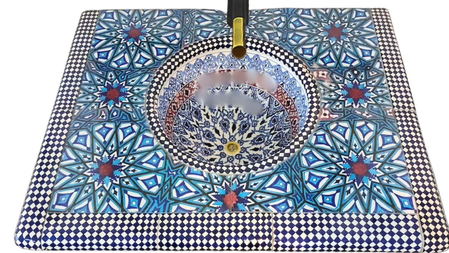 Ceramic Table Sink Moroccan Handmade - Maroko Dekor