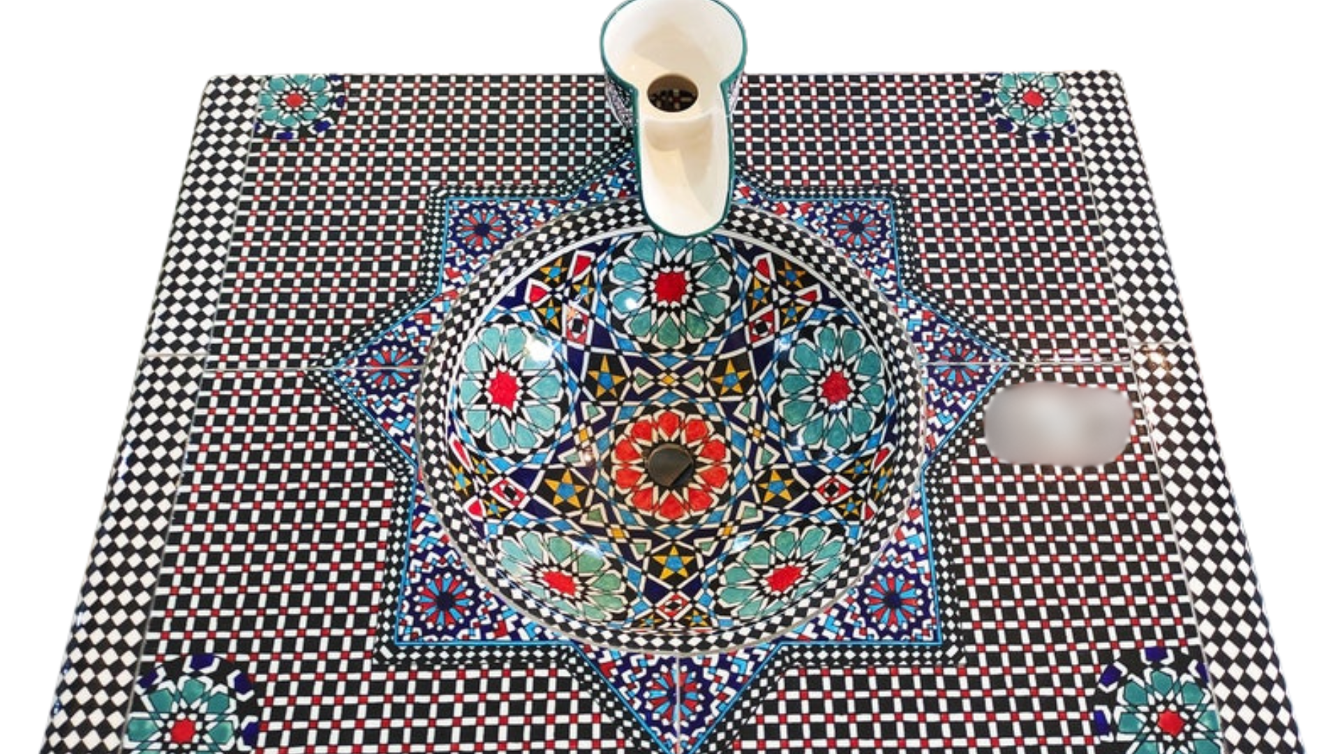 Ceramic Table Sink Moroccan Handmade - Maroko Dekor