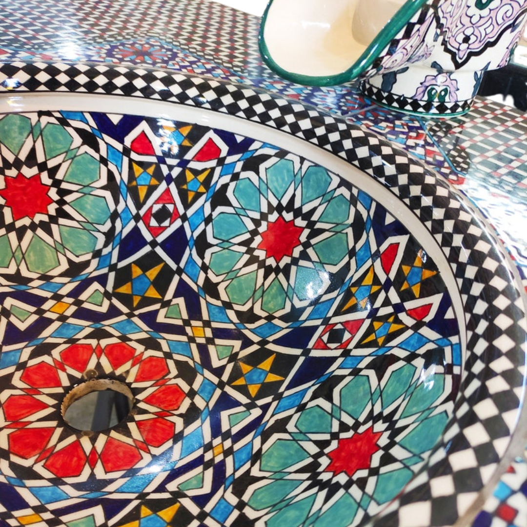 Ceramic Table Sink Moroccan Handmade - Maroko Dekor