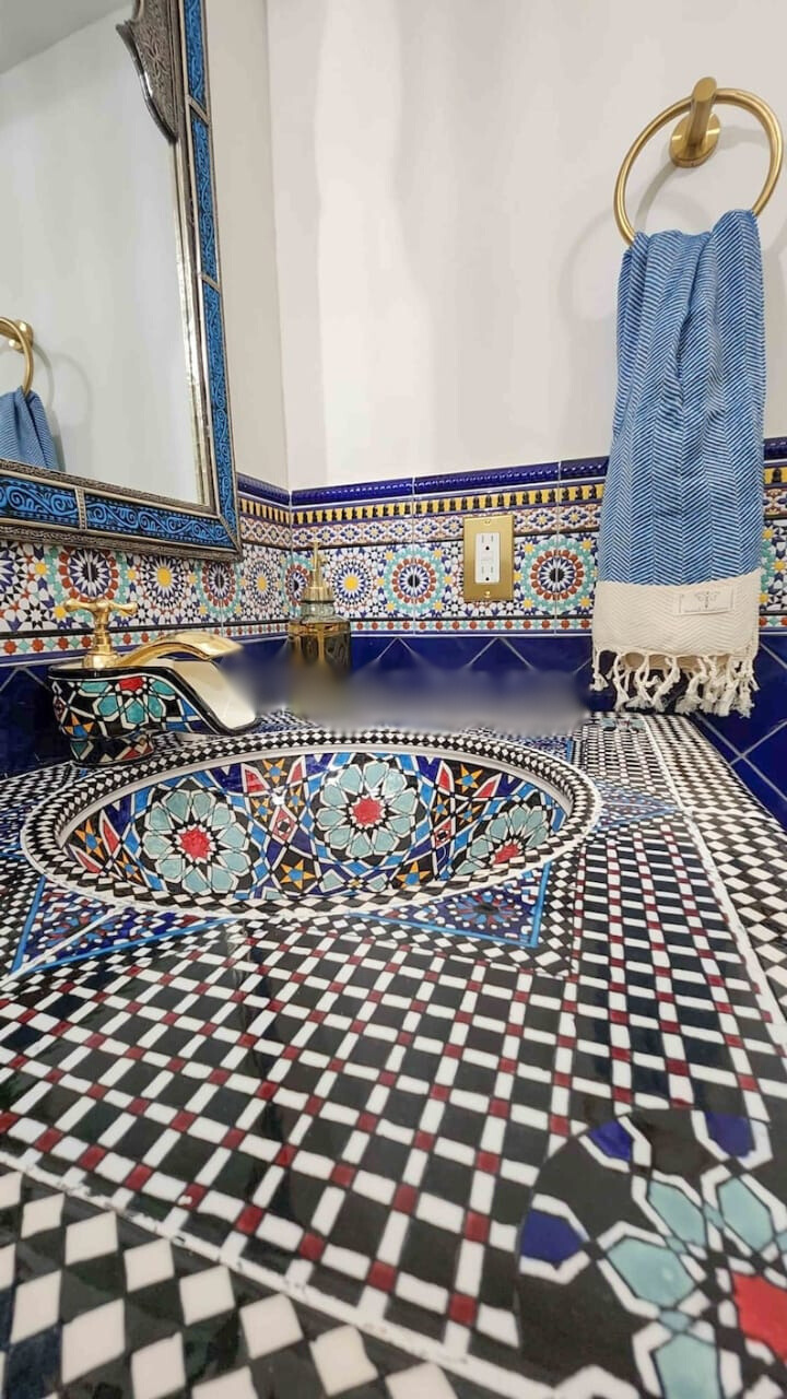 Ceramic Table Sink Moroccan Handmade - Maroko Dekor