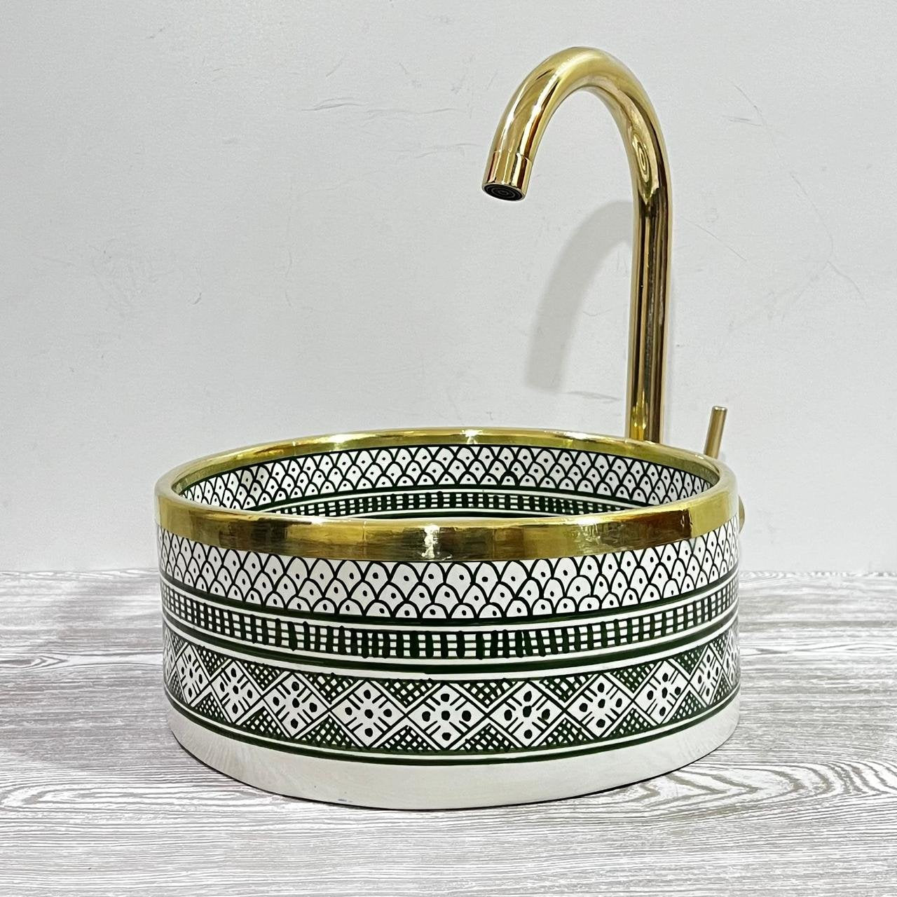 Hand-drawn Moroccan ceramic sink Safi Serenity - Maroko Dekor
