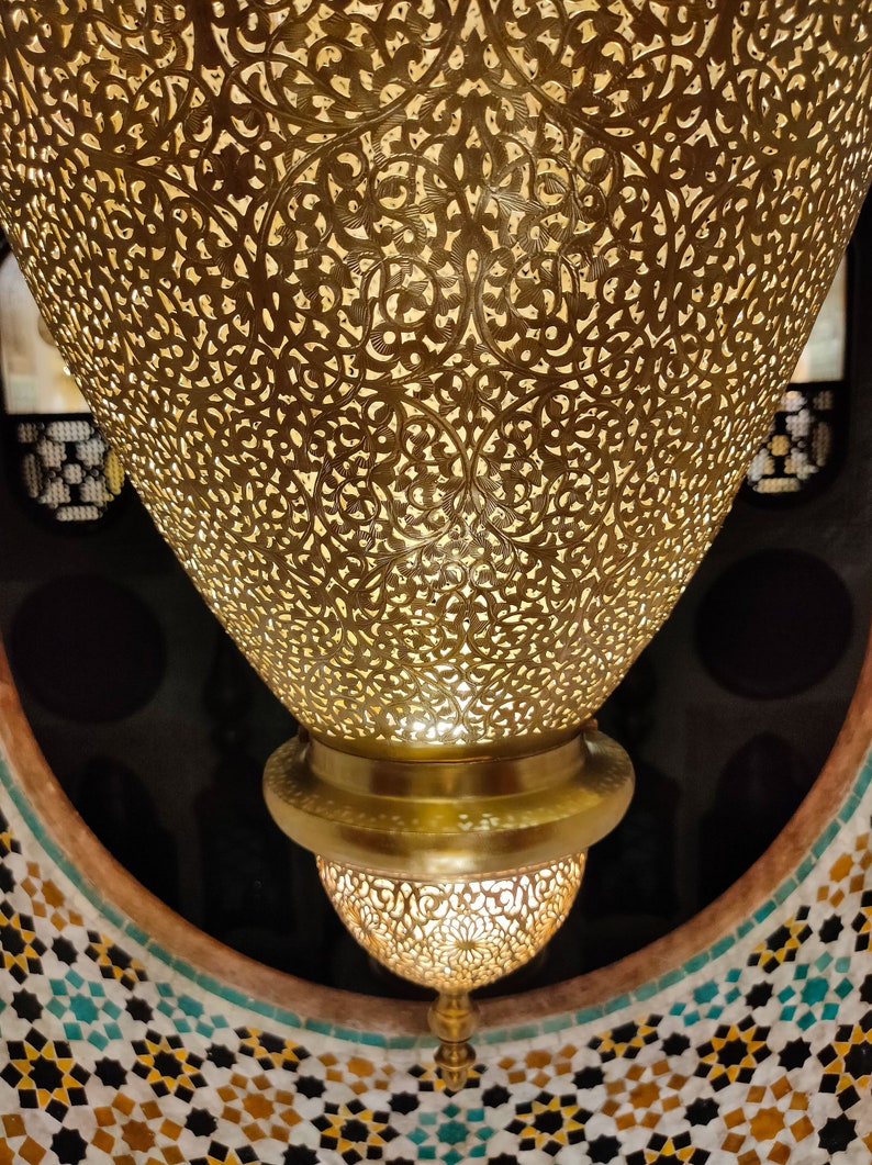Oriental style Brass pendant lamp Handmade Morocco - Maroko Dekor