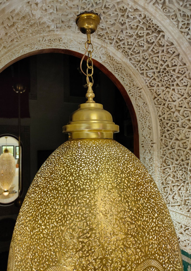 Oriental style Brass pendant lamp Handmade Morocco - Maroko Dekor